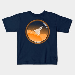 Fighter jet in space Kids T-Shirt